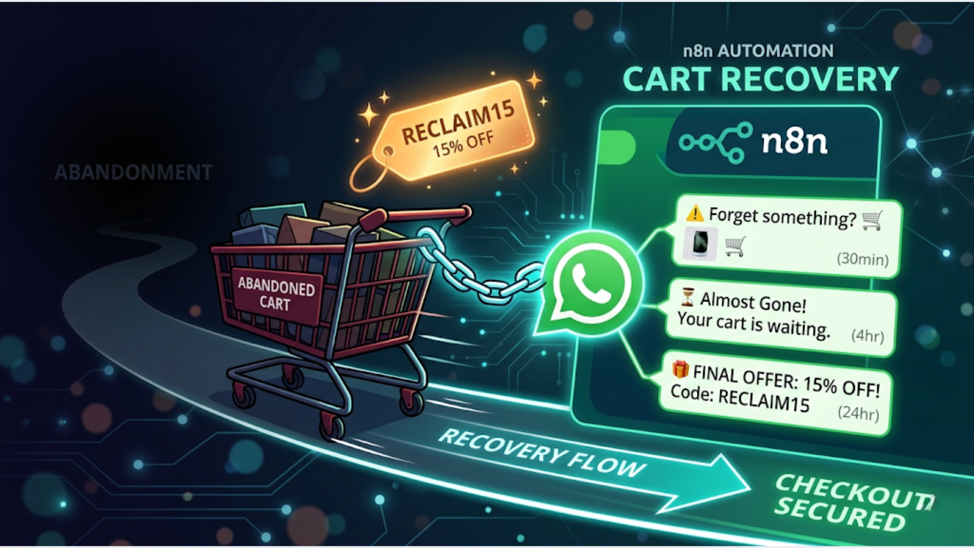 How to Automate Cart Abandonment Recovery with n8n + WhatsApp