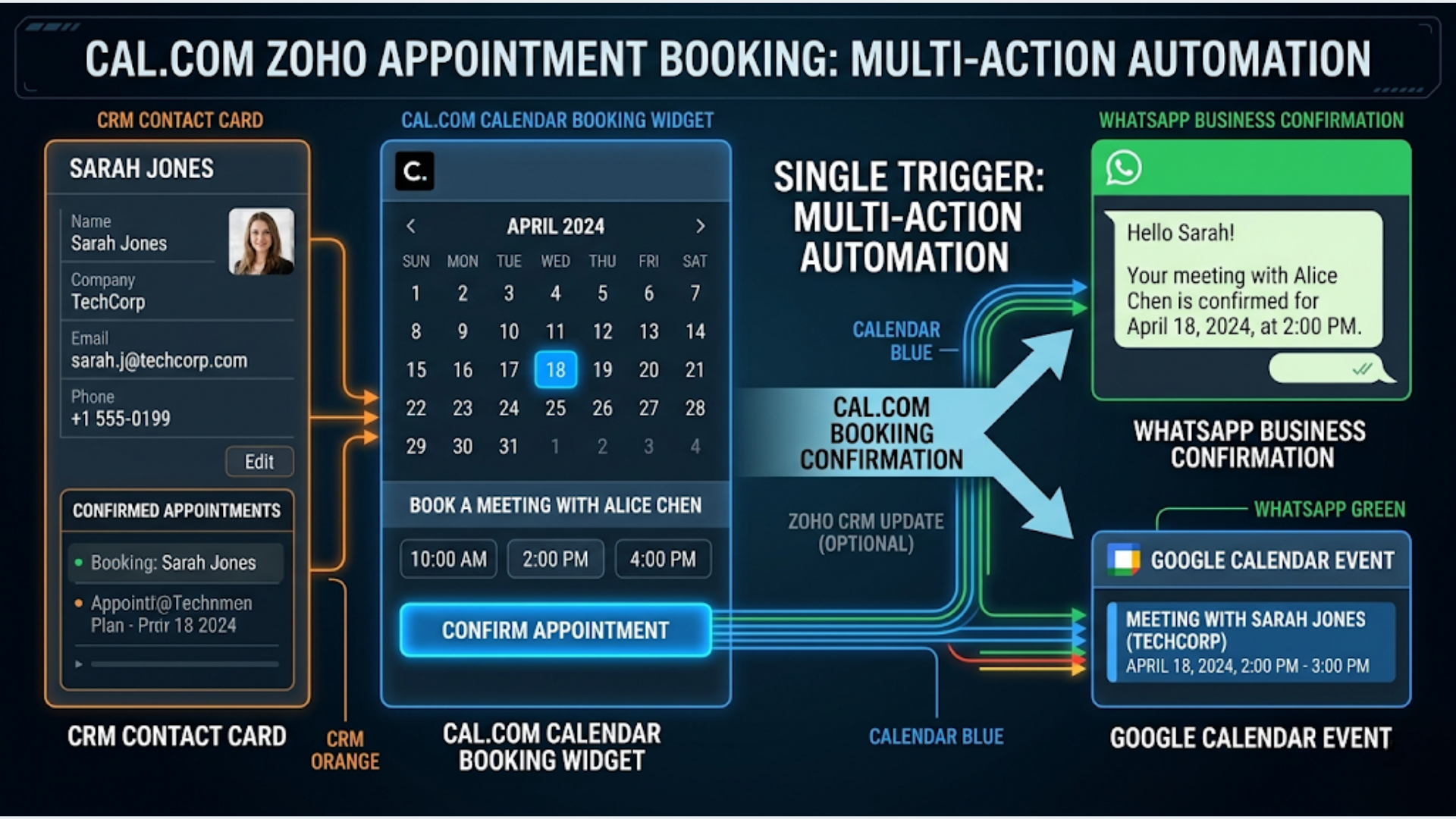 How to Automate Appointment Booking with Cal.com + Zoho